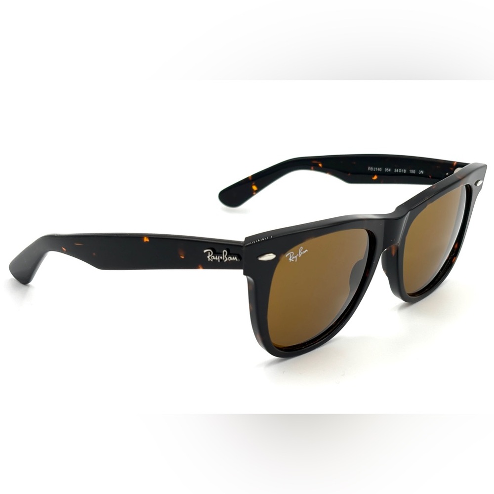 Ray-Ban 54mm Wayfarer RB2140 Tortoise Shell & Brown Lens Sunglasses 54-18-150 - Picture 7 of 10